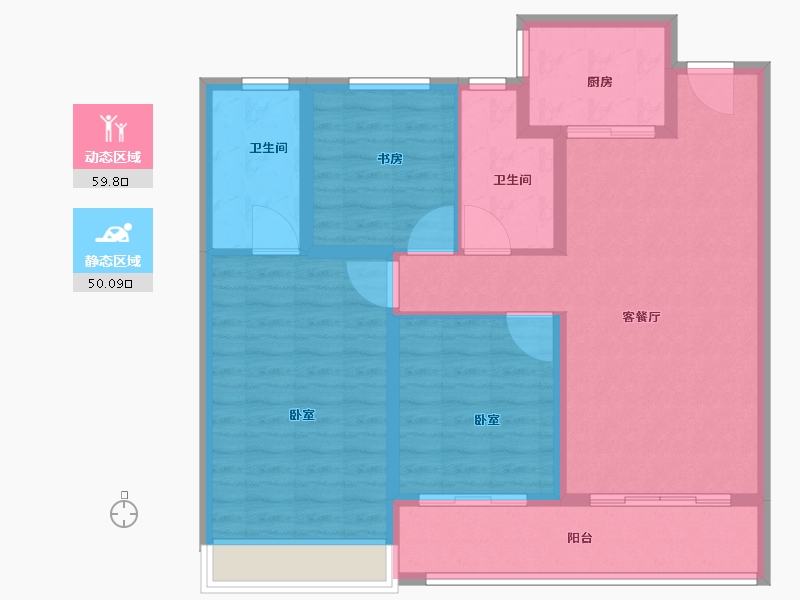 山东省-济南市-新城时光印象-99.01-户型库-动静分区