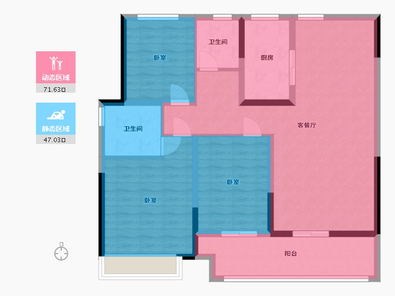 河南省-南阳市-玖隆府-106.51-户型库-动静分区