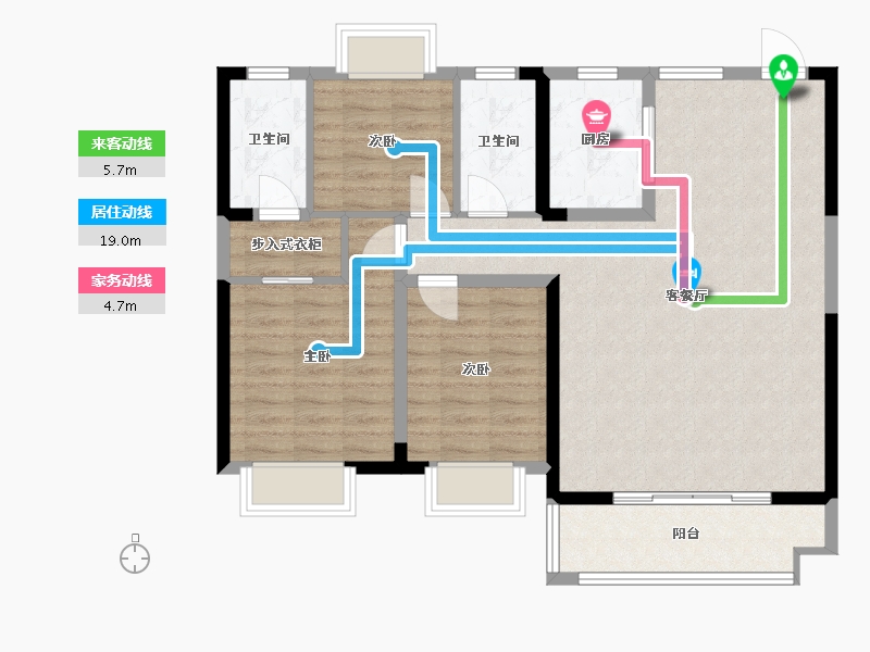 湖北省-宜昌市-福星惠誉-94.67-户型库-动静线