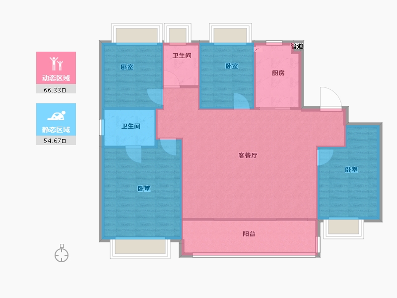 江苏省-南京市-建发珺和府-112.00-户型库-动静分区