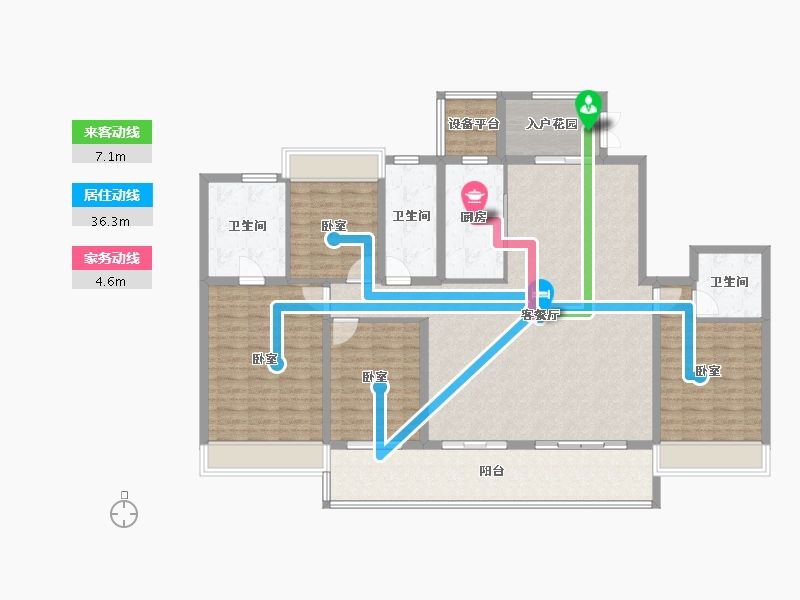 江苏省-常州市-华宇新城天境-156.00-户型库-动静线