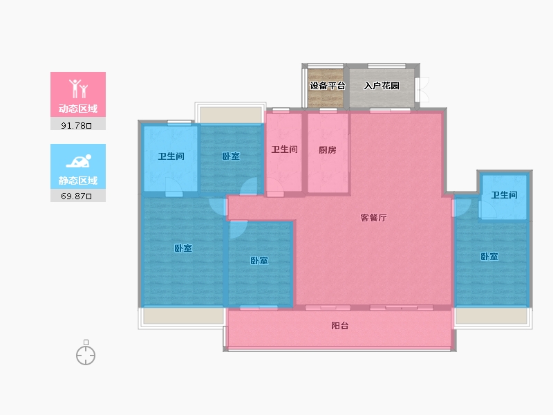 江苏省-常州市-华宇新城天境-156.00-户型库-动静分区