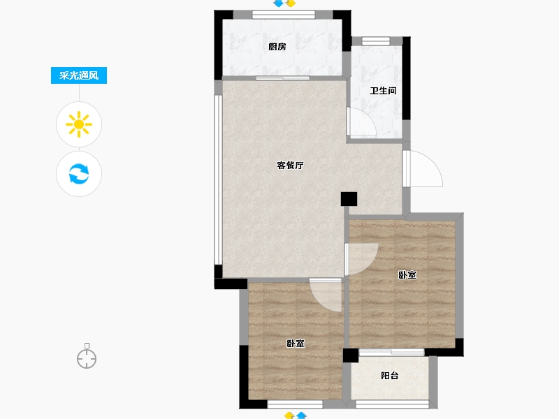 浙江省-湖州市-宇诚旺庄-61.00-户型库-采光通风