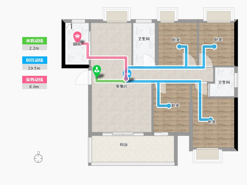 福建省-龙岩市-金域荣居-97.99-户型库-动静线