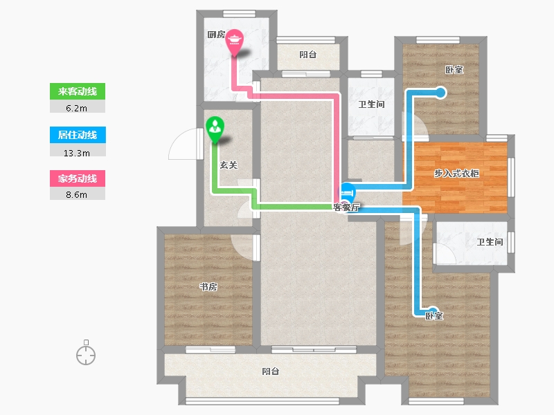 山东省-菏泽市-曹县天润公馆樾府-110.00-户型库-动静线