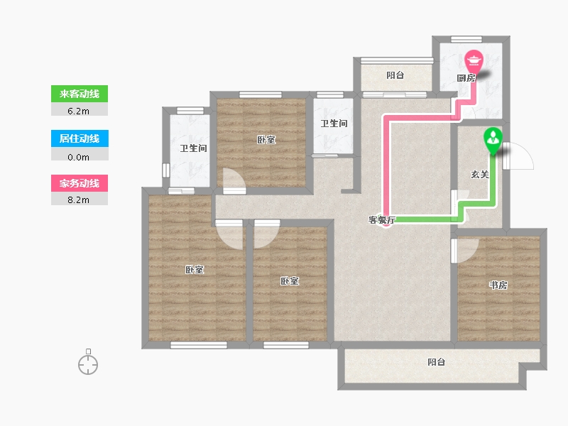 山东省-菏泽市-曹县天润公馆樾府-120.00-户型库-动静线