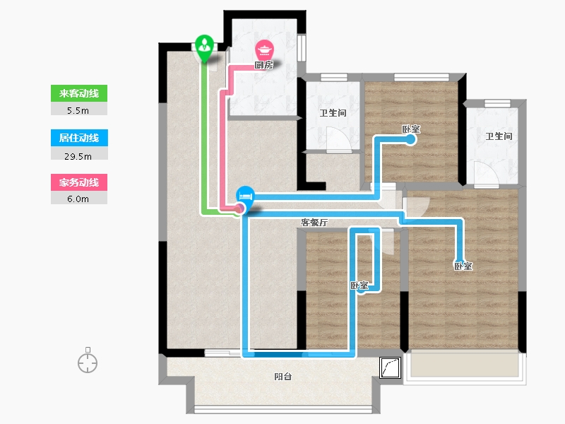 河南省-南阳市-玖隆府-94.63-户型库-动静线