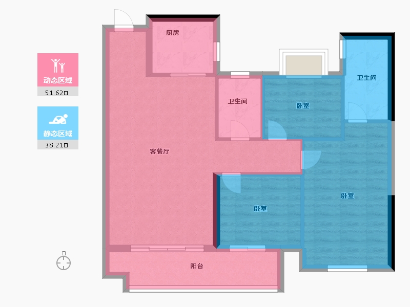 福建省-漳州市-宏冠翰林首府-81.00-户型库-动静分区