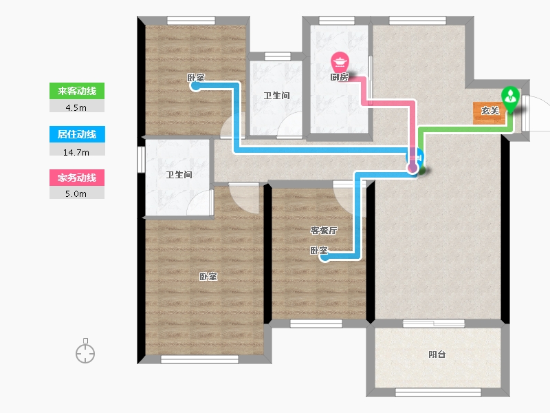 江苏省-徐州市-幸福汇邻湾-103.50-户型库-动静线