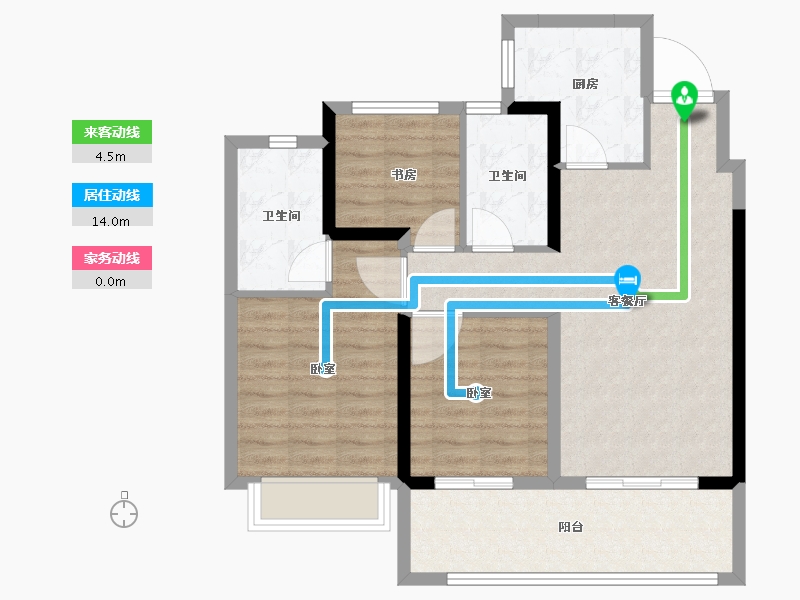 江苏省-常州市-溧阳燕山映-82.00-户型库-动静线