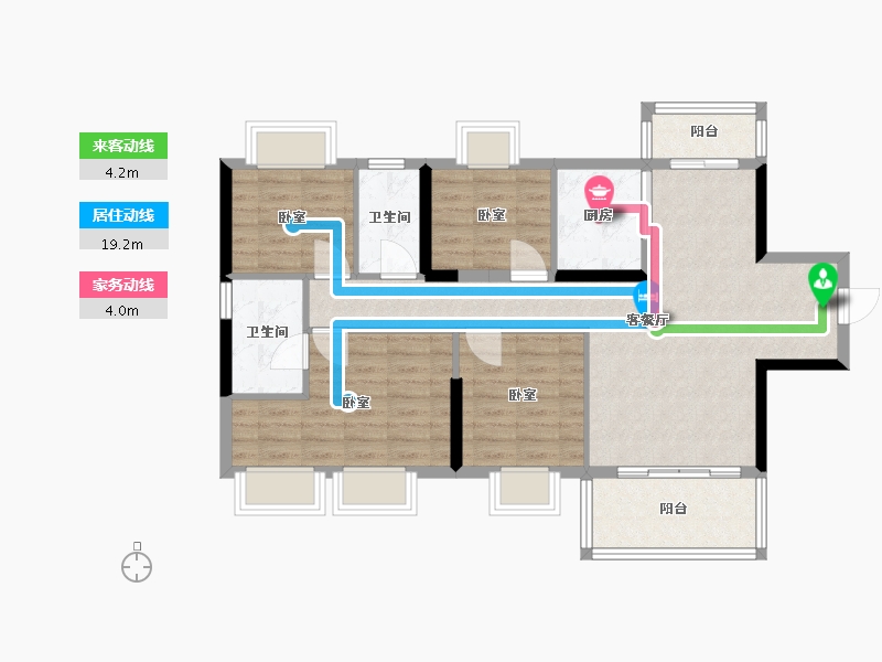 福建省-漳州市-宏冠翰林首府-89.00-户型库-动静线