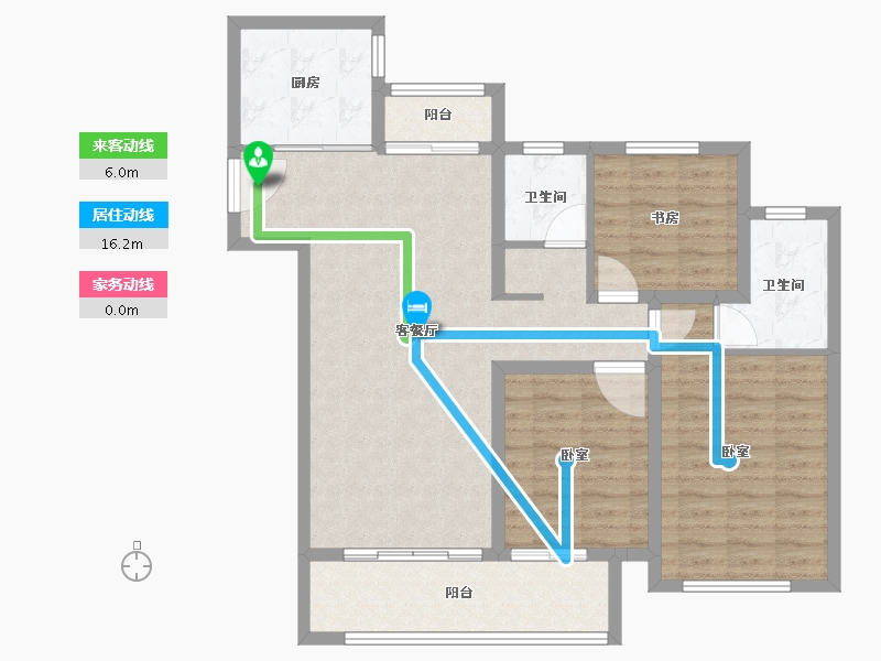 山东省-菏泽市-曹县天润公馆樾府-98.00-户型库-动静线