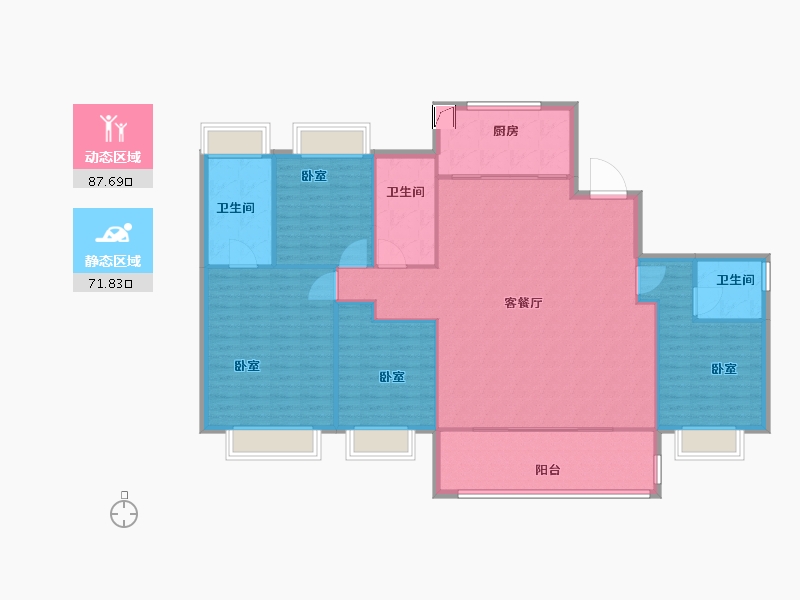 江苏省-南京市-建发珺和府-148.00-户型库-动静分区