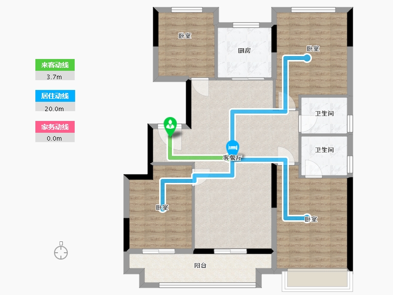 安徽省-马鞍山市-金悦香溪-105.00-户型库-动静线