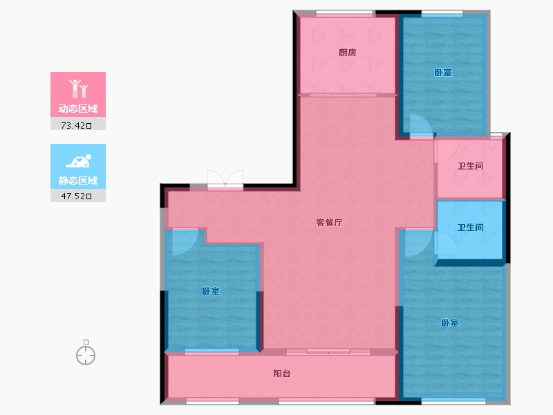 山东省-潍坊市-枫丹兰亭荟-109.00-户型库-动静分区