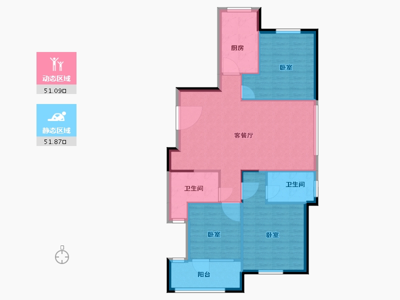 山东省-青岛市-慧通理想之城-94.00-户型库-动静分区