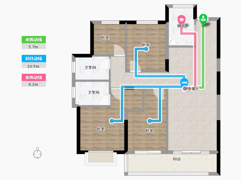 浙江省-宁波市-德信东境-98.00-户型库-动静线