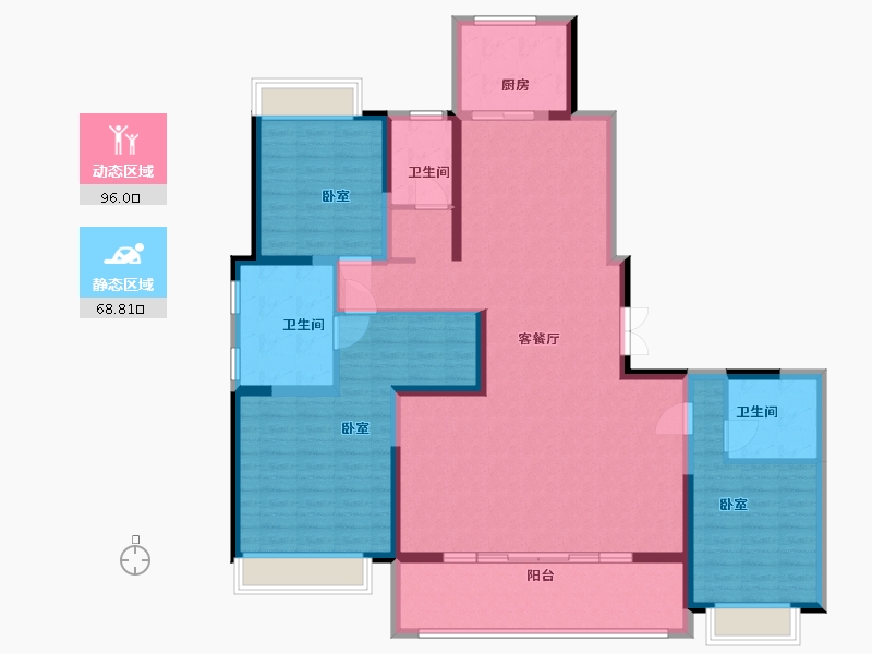 江苏省-南京市-滨江ONE-149.00-户型库-动静分区