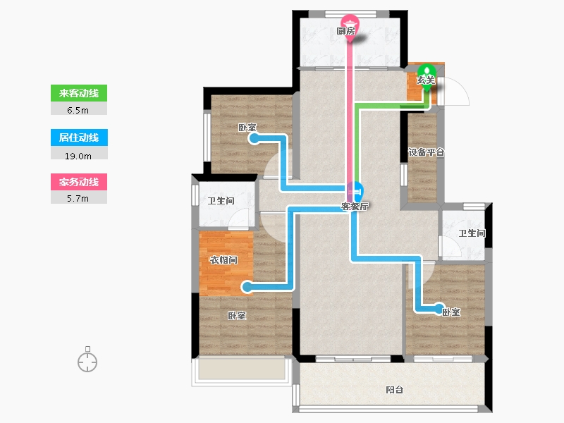 浙江省-丽水市-中广绿城桂语江南-102.00-户型库-动静线