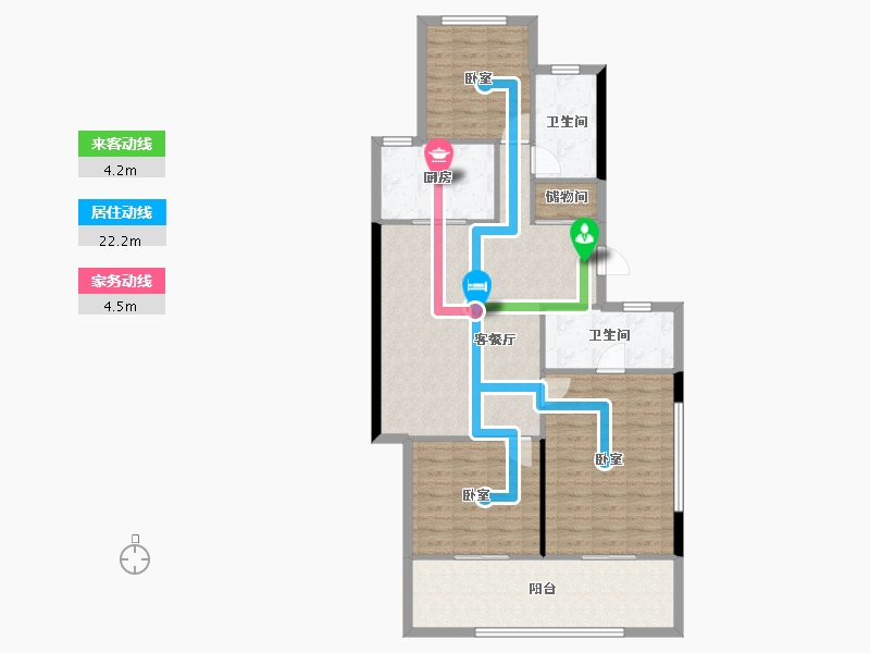 江苏省-徐州市-幸福汇邻湾-100.00-户型库-动静线