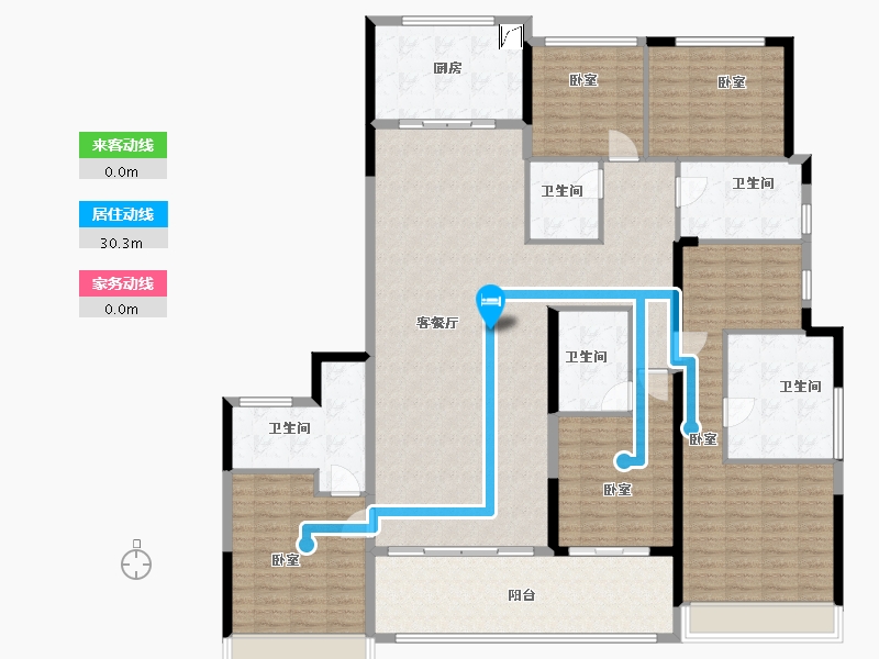 浙江省-杭州市-观品名寓-196.04-户型库-动静线