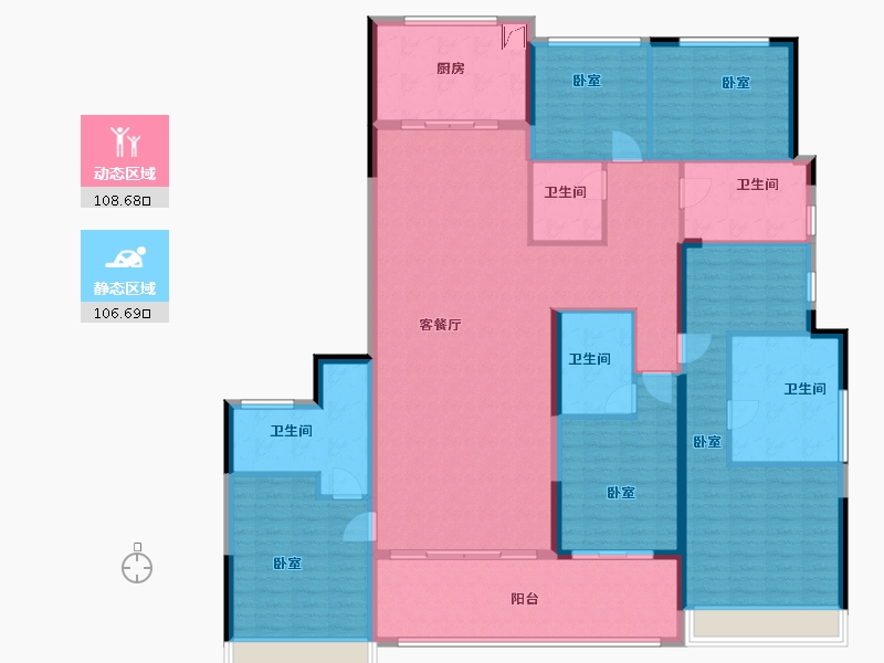 浙江省-杭州市-观品名寓-196.04-户型库-动静分区