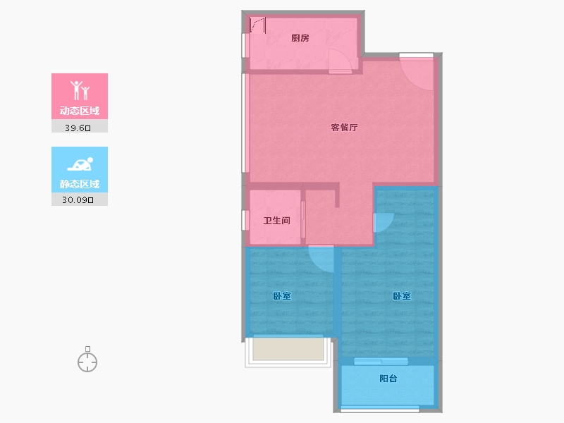 浙江省-金华市-碧桂园云玺-62.00-户型库-动静分区