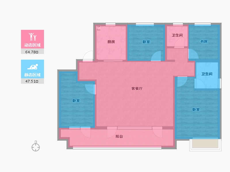 山东省-烟台市-天一仁和宸璟锦里-100.00-户型库-动静分区