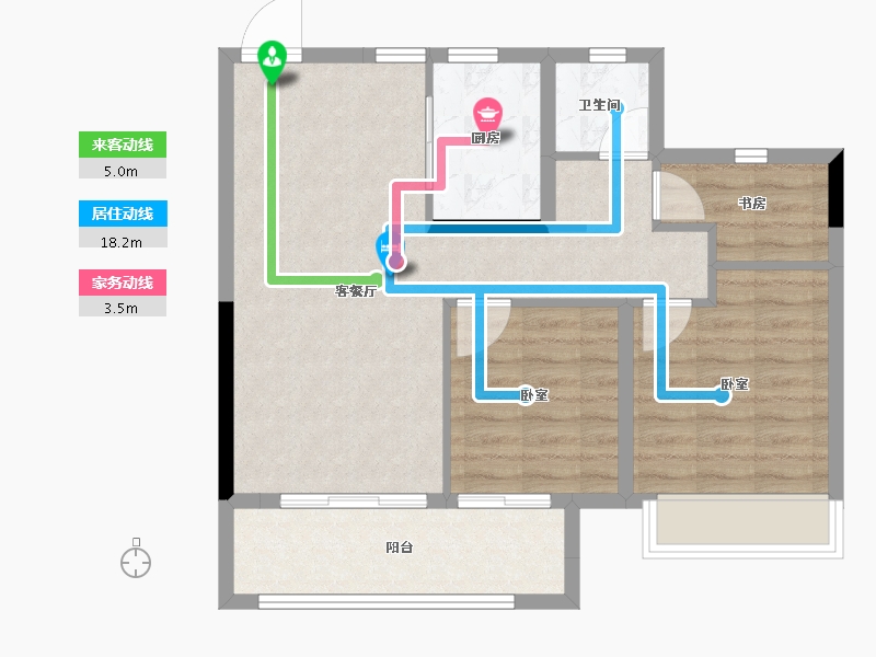 江苏省-常州市-嘉宏空港国际星光城-71.00-户型库-动静线