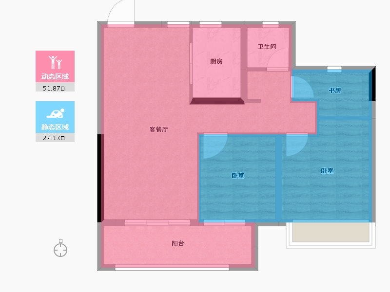 江苏省-常州市-嘉宏空港国际星光城-71.00-户型库-动静分区