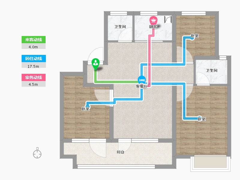 山东省-烟台市-天一仁和宸璟锦里-82.00-户型库-动静线