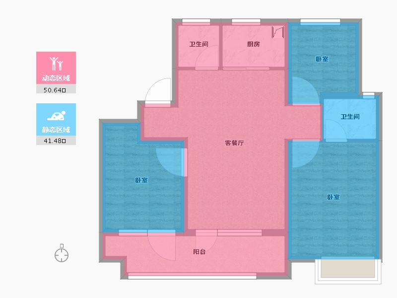 山东省-烟台市-天一仁和宸璟锦里-82.00-户型库-动静分区