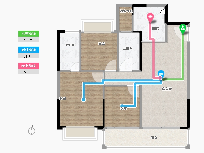 江苏省-南京市-远洋万和方山望-86.00-户型库-动静线