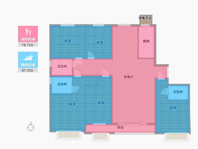 山东省-滨州市-香溪翠庭·臻园-151.24-户型库-动静分区