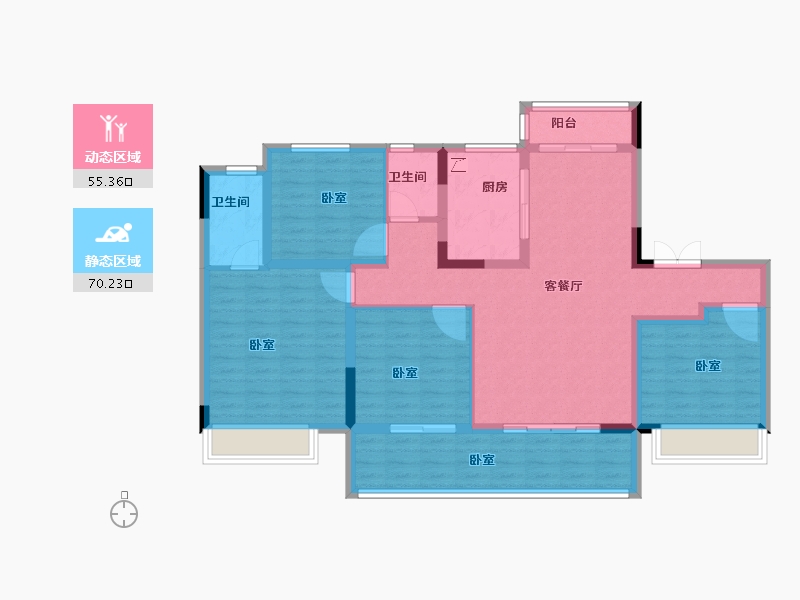 安徽省-安庆市-桐城国翠公馆-112.00-户型库-动静分区