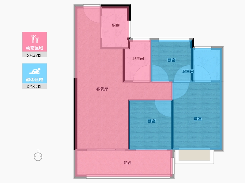 江苏省-南京市-熹樾-84.01-户型库-动静分区