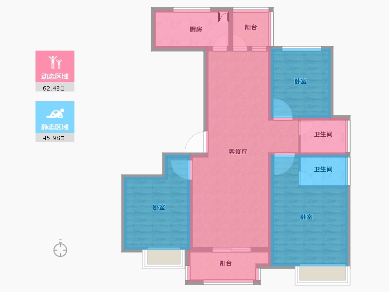 河南省-安阳市-滑县浩创梧桐郡-96.00-户型库-动静分区