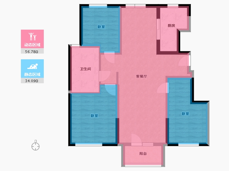 河北省-廊坊市-百川锦尚-80.36-户型库-动静分区