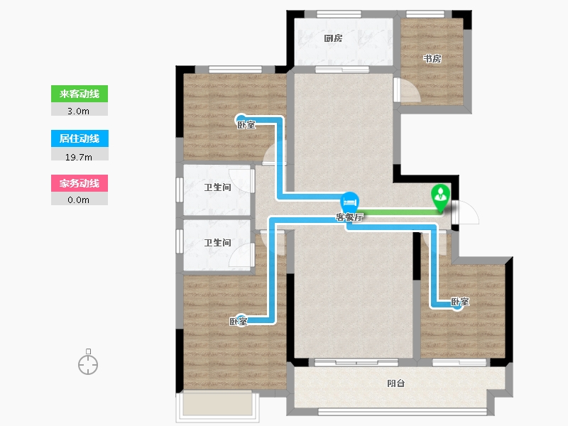 江西省-宜春市-华地·开元-100.31-户型库-动静线