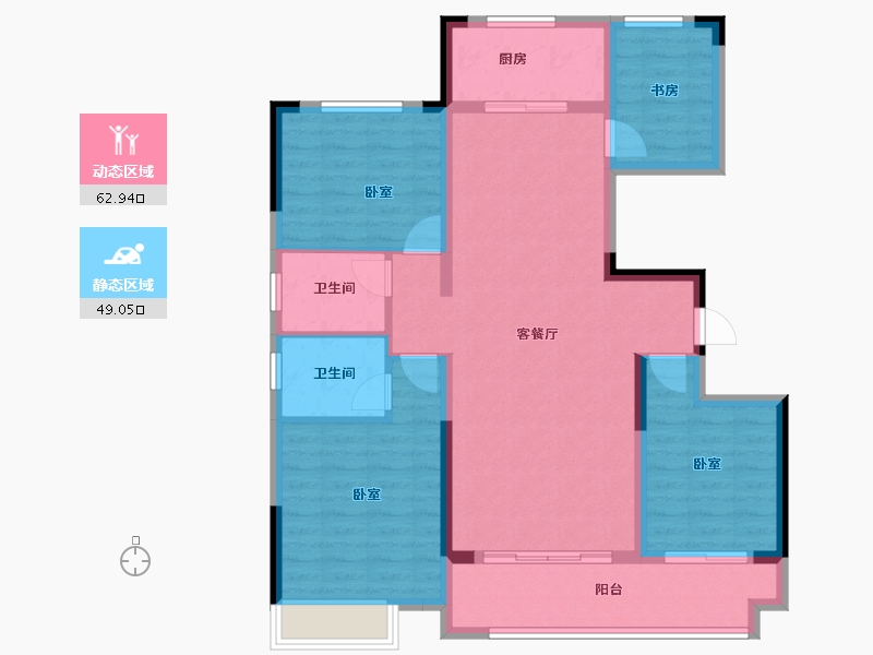 江西省-宜春市-华地·开元-100.31-户型库-动静分区