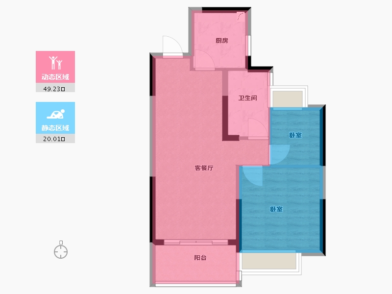 江西省-景德镇市-恒大珑庭-62.00-户型库-动静分区