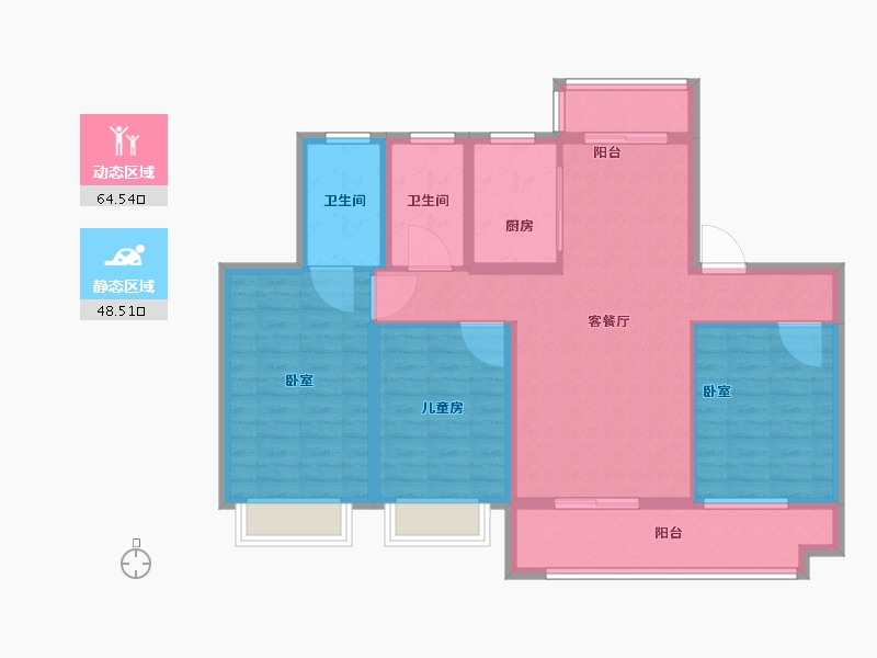 河南省-驻马店市-名门颐和府-101.01-户型库-动静分区