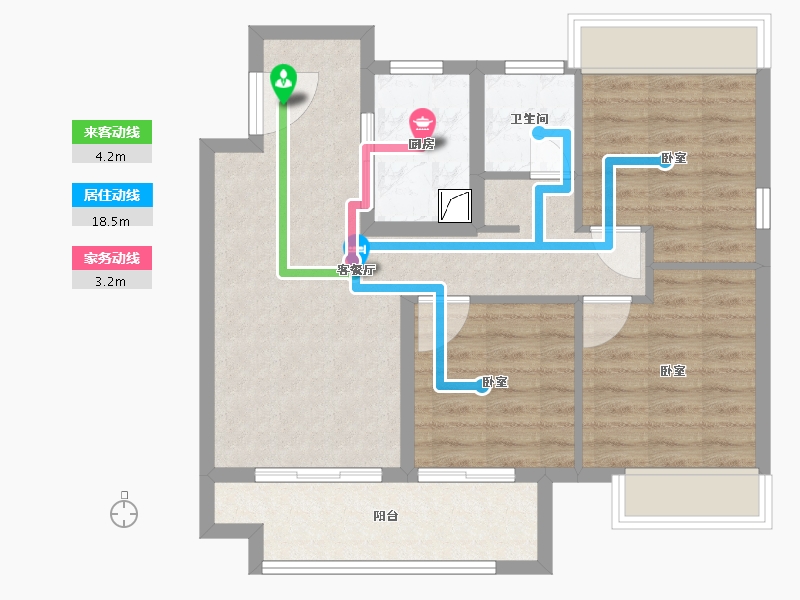 江苏省-扬州市-远洋·广陵宸章-72.00-户型库-动静线