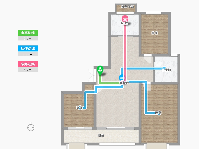 山东省-滨州市-香溪翠庭·臻园-96.37-户型库-动静线