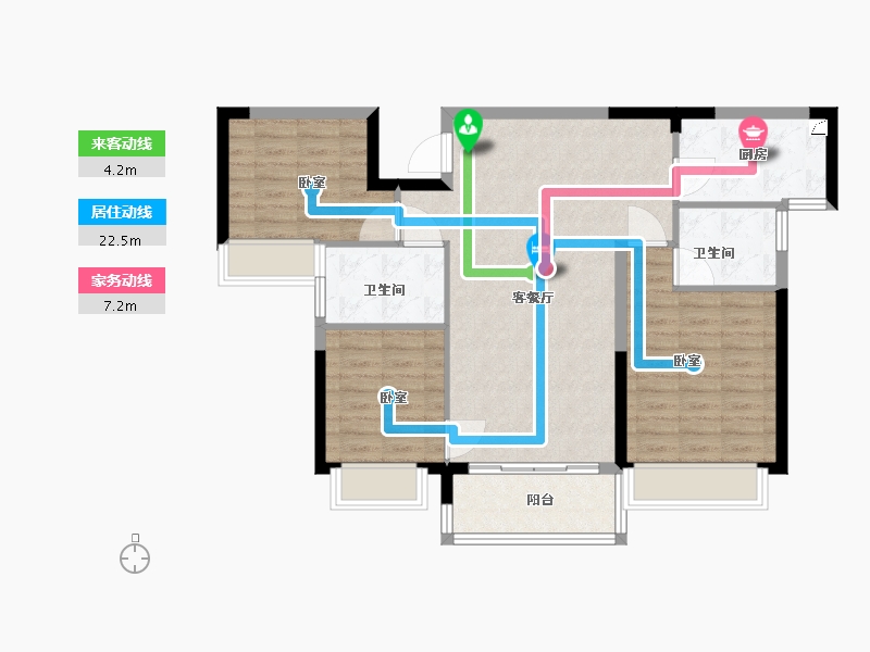 江西省-景德镇市-恒大珑庭-90.00-户型库-动静线