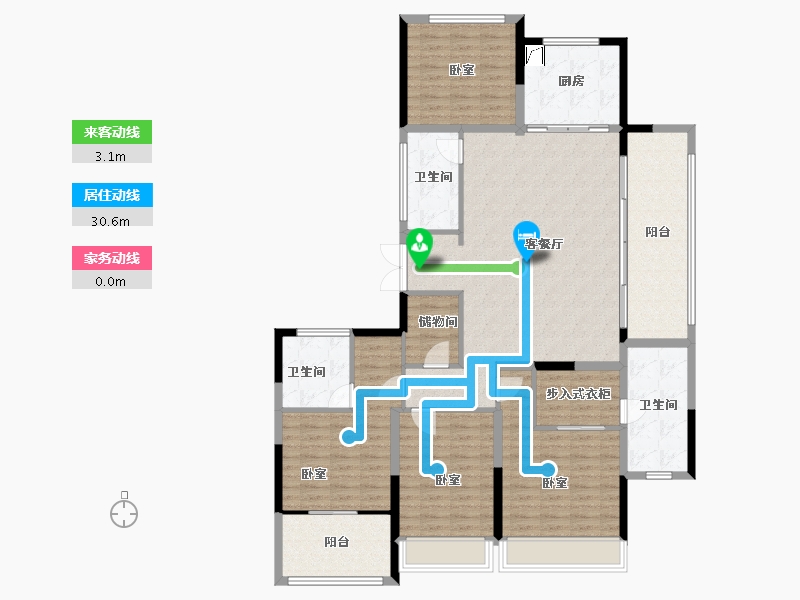 浙江省-杭州市-观品名寓-150.50-户型库-动静线