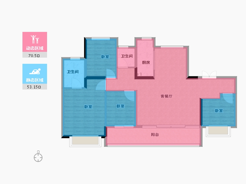 浙江省-金华市-碧桂园云玺-112.01-户型库-动静分区