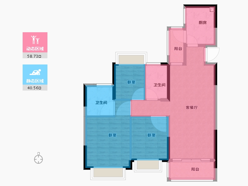 江西省-景德镇市-恒大珑庭-89.00-户型库-动静分区