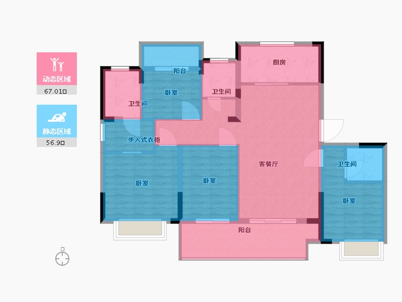 安徽省-合肥市-尚泽琪瑞沁园-112.00-户型库-动静分区