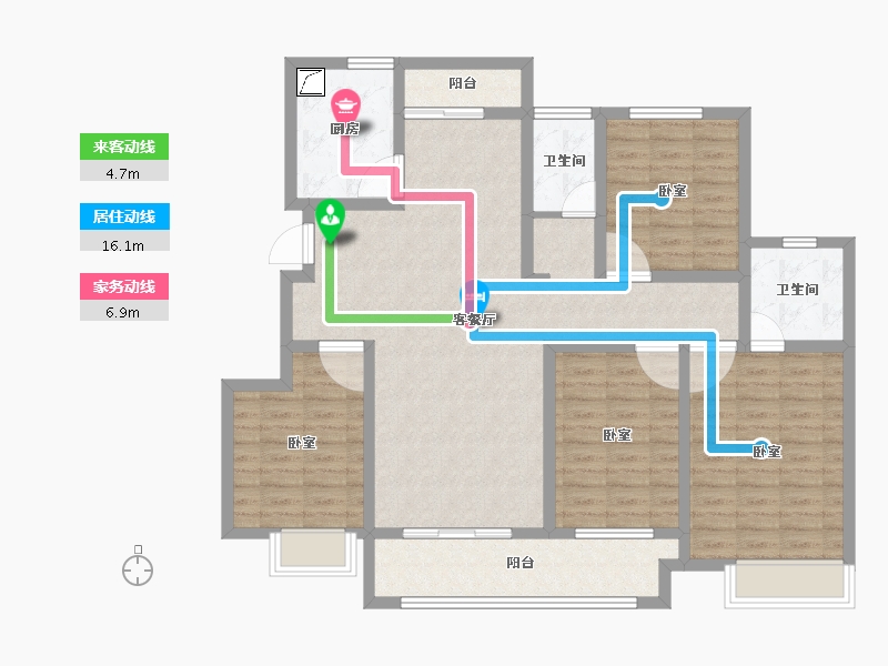 河南省-安阳市-滑县浩创梧桐郡-117.00-户型库-动静线